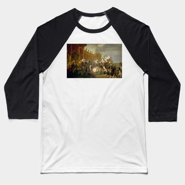 The Army takes an Oath to the Emperor after the Distribution of Eagles, 5 December 1804 by Jacques-Louis David Baseball T-Shirt by Classic Art Stall